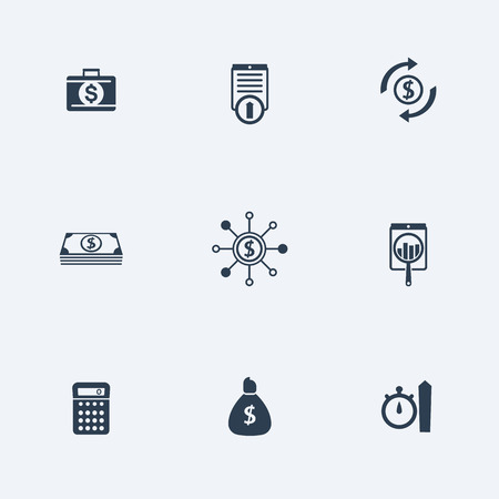 finance, investments, capital, simple icons set, vector illustrationのイラスト素材
