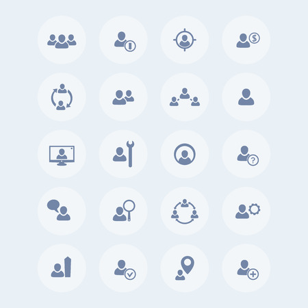 Human resources icons, hrm, personnel management, login icon, account symbol, login pictogram, vector illustrationのイラスト素材