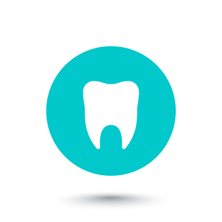 Stomatology, tooth round icon, tooth pictogram,  illustrationのイラスト素材