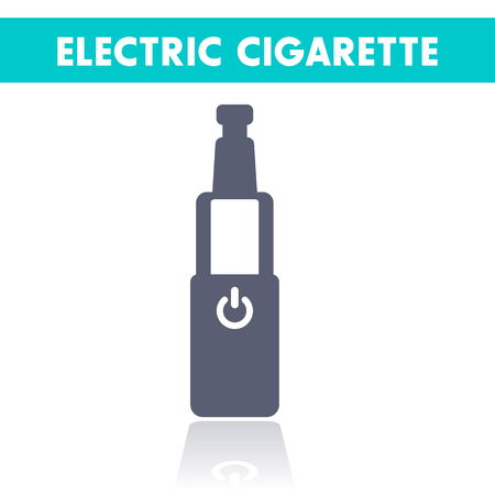 electric cigarette icon, vaporizer, e-cigarette isolated on whiteのイラスト素材
