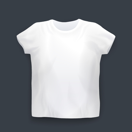 t-shirt mockup, white on darkのイラスト素材
