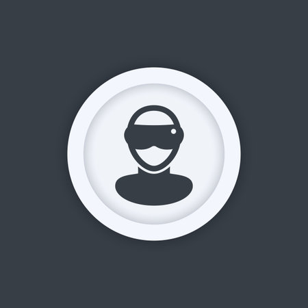 VR glasses, virtual reality headset icon, vector illustration