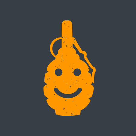 grenade with smileのイラスト素材