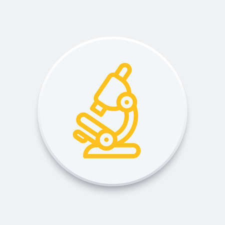 Microscope line icon, laboratory, research, experimentのイラスト素材