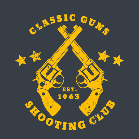 Classic Guns emblemのイラスト素材