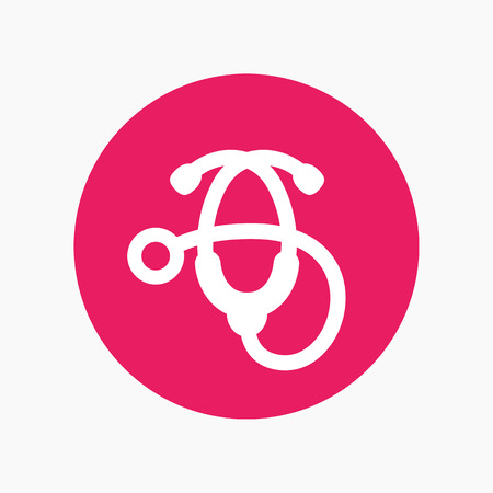 stethoscope icon, therapist sign, vector illustrationのイラスト素材
