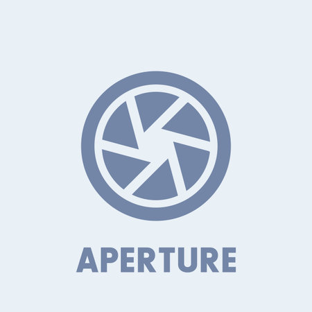 Aperture icon, logo element, vector illustrationのイラスト素材