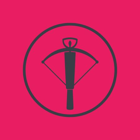 crossbow icon, arbalest sign, vector illustrationのイラスト素材