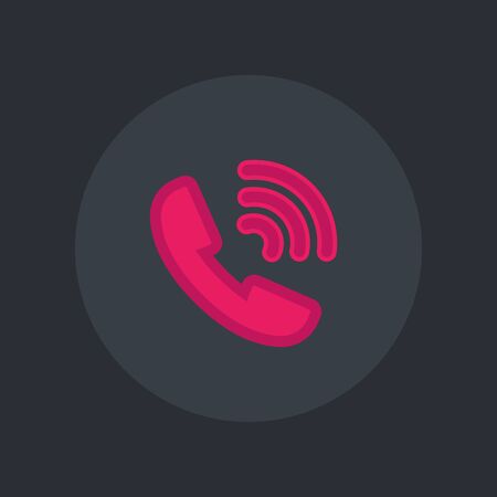phone line icon, telephone callのイラスト素材