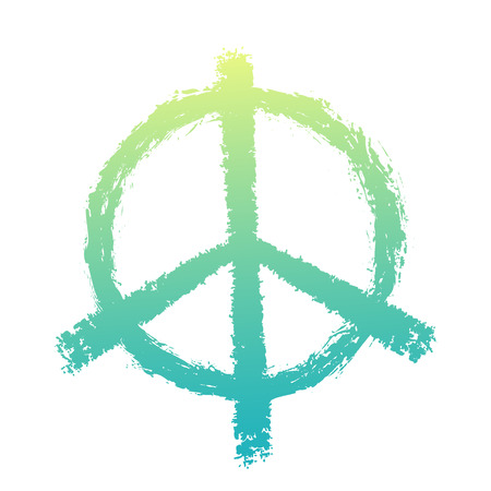 Peace sign, isolated on white, vector illustrationのイラスト素材