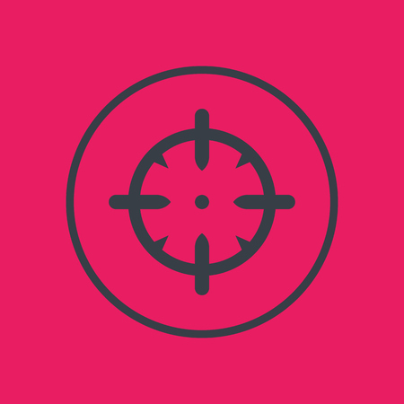 crosshair icon in circle, vector illustrationのイラスト素材