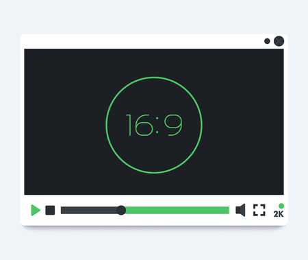 video player, modern interface designのイラスト素材