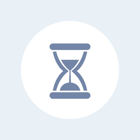 sand clock icon isolated on white