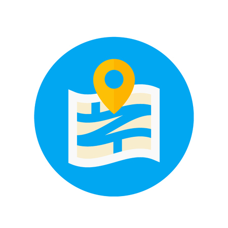 Navigation vector icon in flat styleのイラスト素材