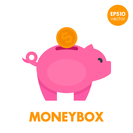 moneybox icon on whiteのイラスト素材