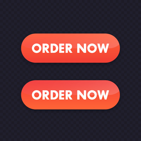 order now orange button for web designのイラスト素材