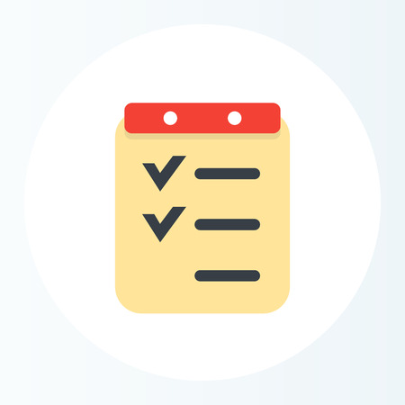 checklist icon, flat styleのイラスト素材