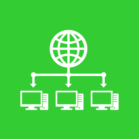 computer network and internet iconのイラスト素材