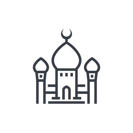 mosque icon, linear styleのイラスト素材