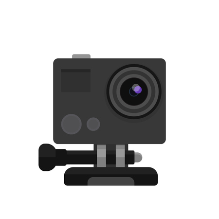 action camera vector illustration in flat styleのイラスト素材