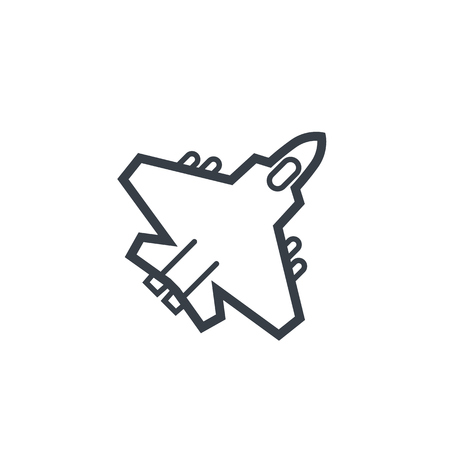 combat aircraft, fighter jet iconのイラスト素材