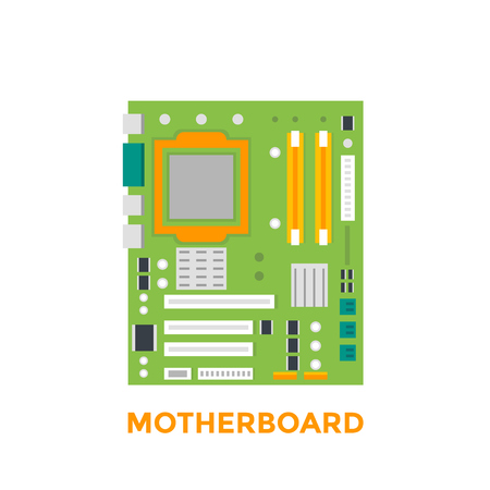 motherboard vector illustrationのイラスト素材