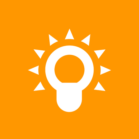Shining light bulb icon, vector pictogramのイラスト素材