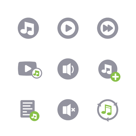 music icons on whiteのイラスト素材