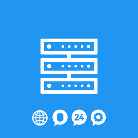 server icon, vector illustrationのイラスト素材
