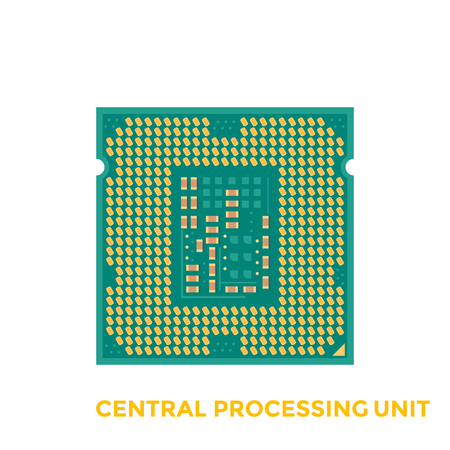 CPU, processor vector illustrationのイラスト素材