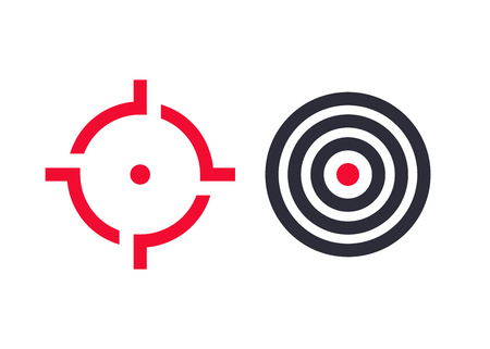 crosshair and target iconsのイラスト素材