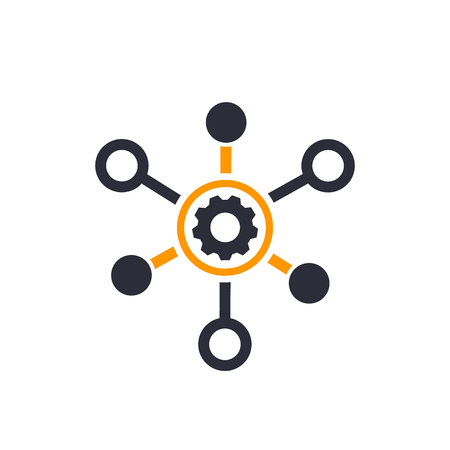 production icon isolated on whiteのイラスト素材
