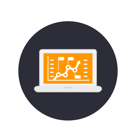 Analytics, business analysis vector iconのイラスト素材