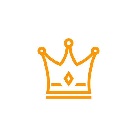 crown icon, vector logo on whiteのイラスト素材