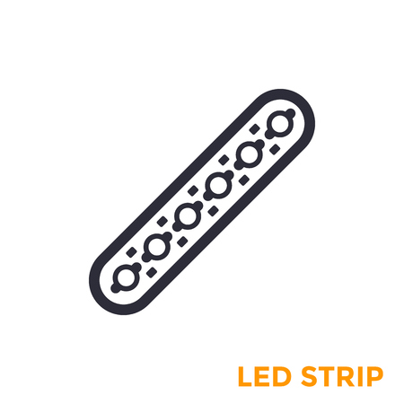 LED strip iconのイラスト素材