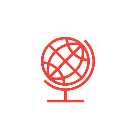 Globe icon, linear styleのイラスト素材