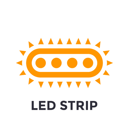LED strip icon on whiteのイラスト素材