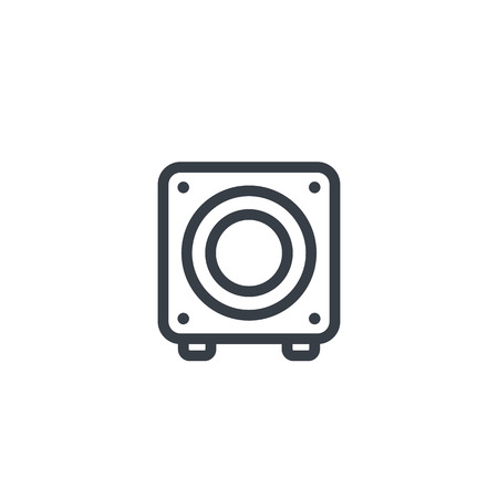 subwoofer icon on whiteのイラスト素材