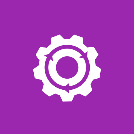 Integration icon, gear and arrowのイラスト素材