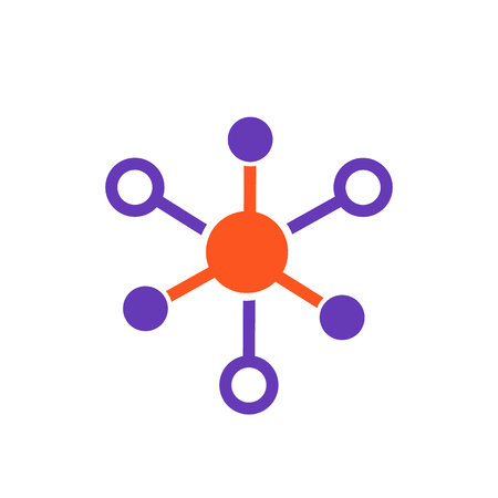 Molecule icon on whiteのイラスト素材