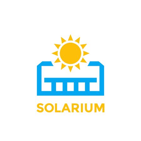 solarium icon on whiteのイラスト素材
