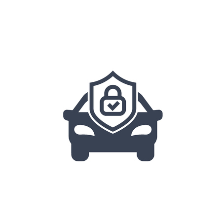 car alarm icon isolated on whiteのイラスト素材