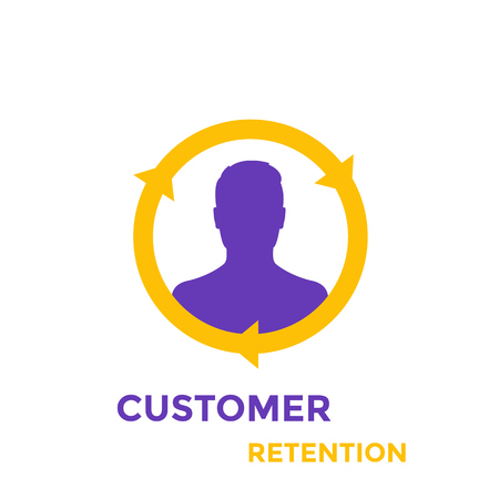Returning customer and client retention iconのイラスト素材