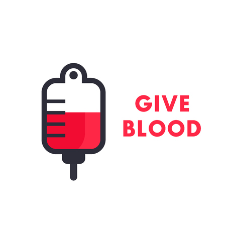 Drop counter with blood icon on white background illustration.のイラスト素材