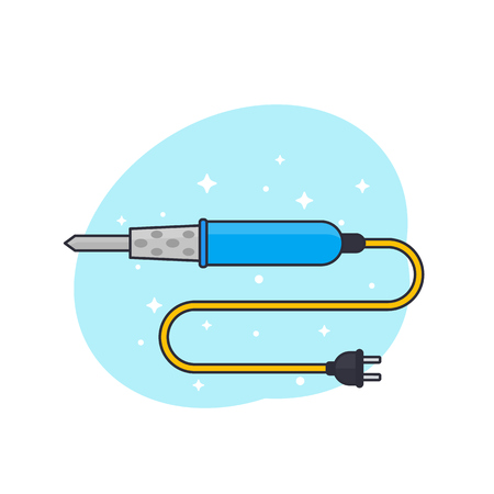 Soldering iron, vector illustration in flat style illustration.のイラスト素材