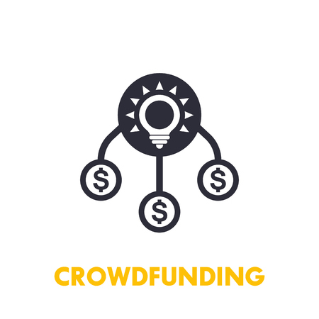 crowdfunding icon on whiteのイラスト素材