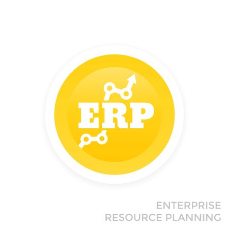 ERP system vector iconのイラスト素材