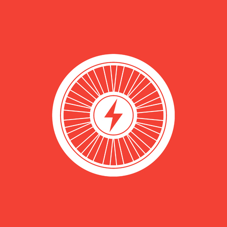 Electric bike wheel vector icon.のイラスト素材