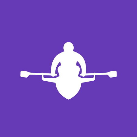 Rowing, rower vector icon.のイラスト素材
