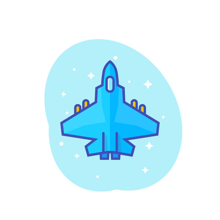 A combat aircraft, fighter jet vector illustrationのイラスト素材